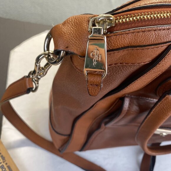 Cole Hann Pebble Leather Satchel Handbag - Picture 10 of 16